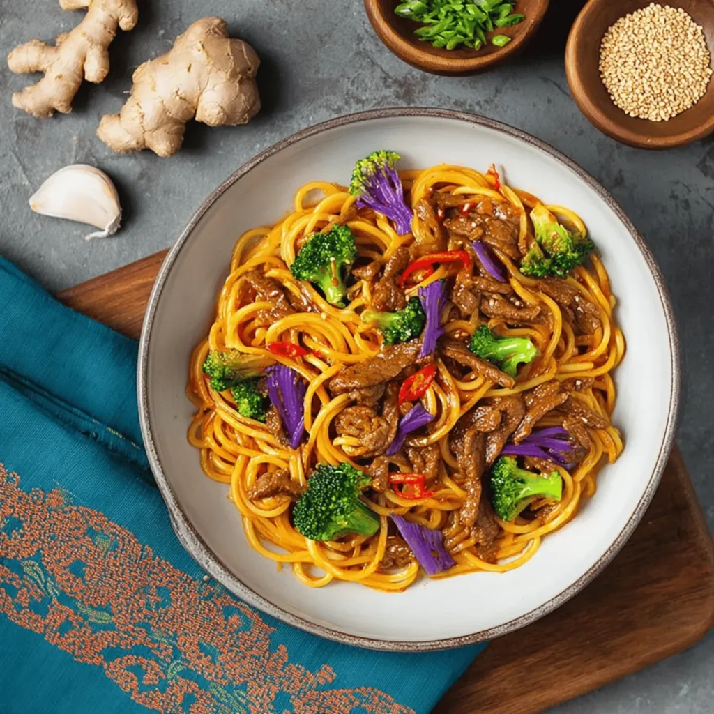 Korean Beef Spaghetti