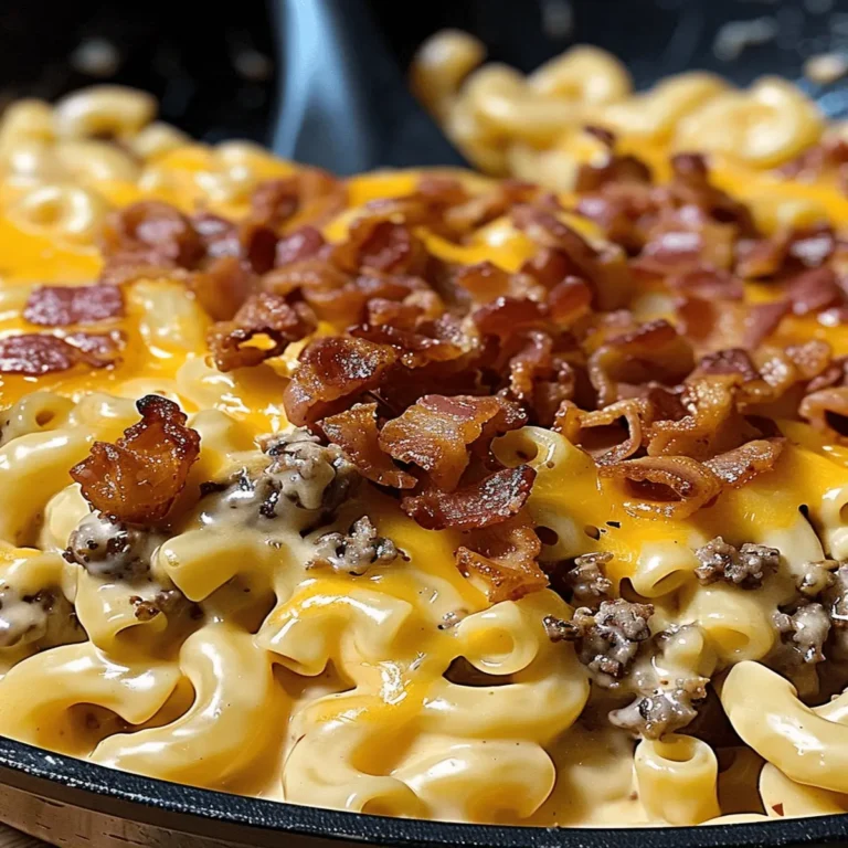 Loaded Bacon Cheeseburger Alfredo Pasta