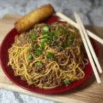 Mongolian Ground Beef Noodles