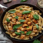 Tomato Basil Salmon Pasta