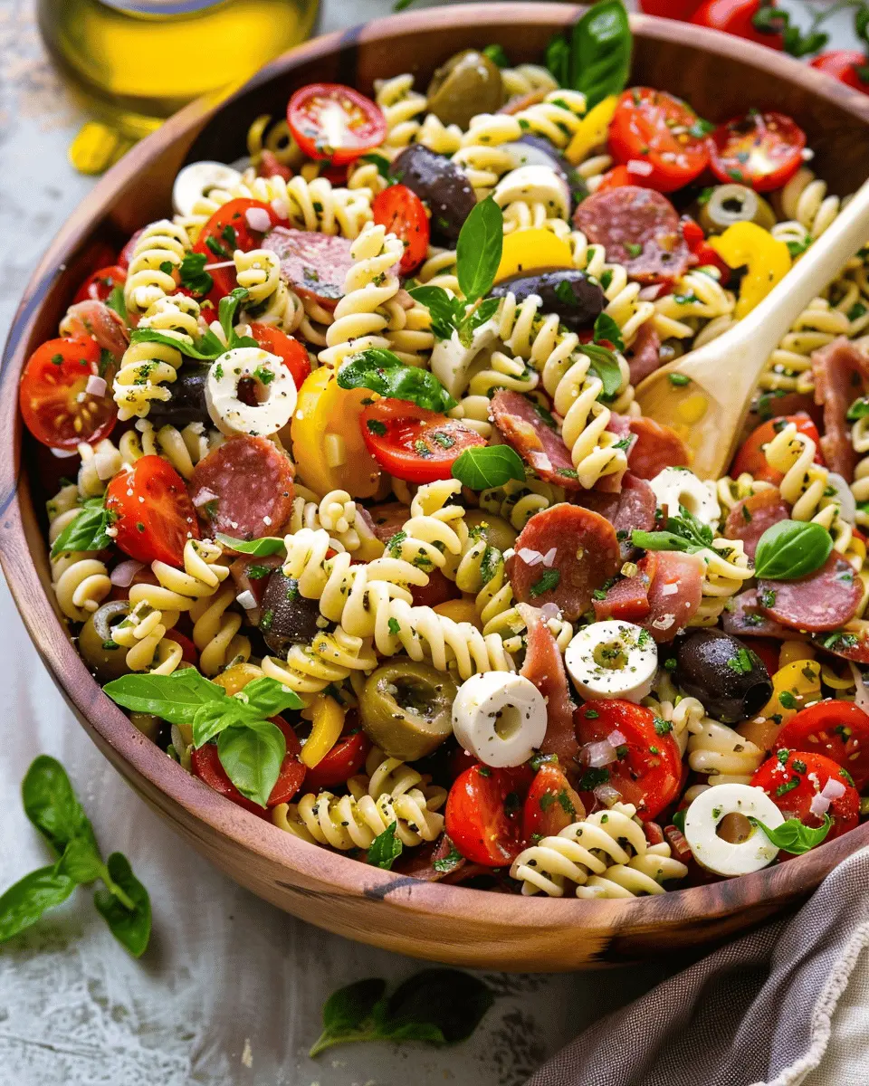Antipasto Pasta Salad: A Delicious Twist with Turkey Bacon and Chicken Ham