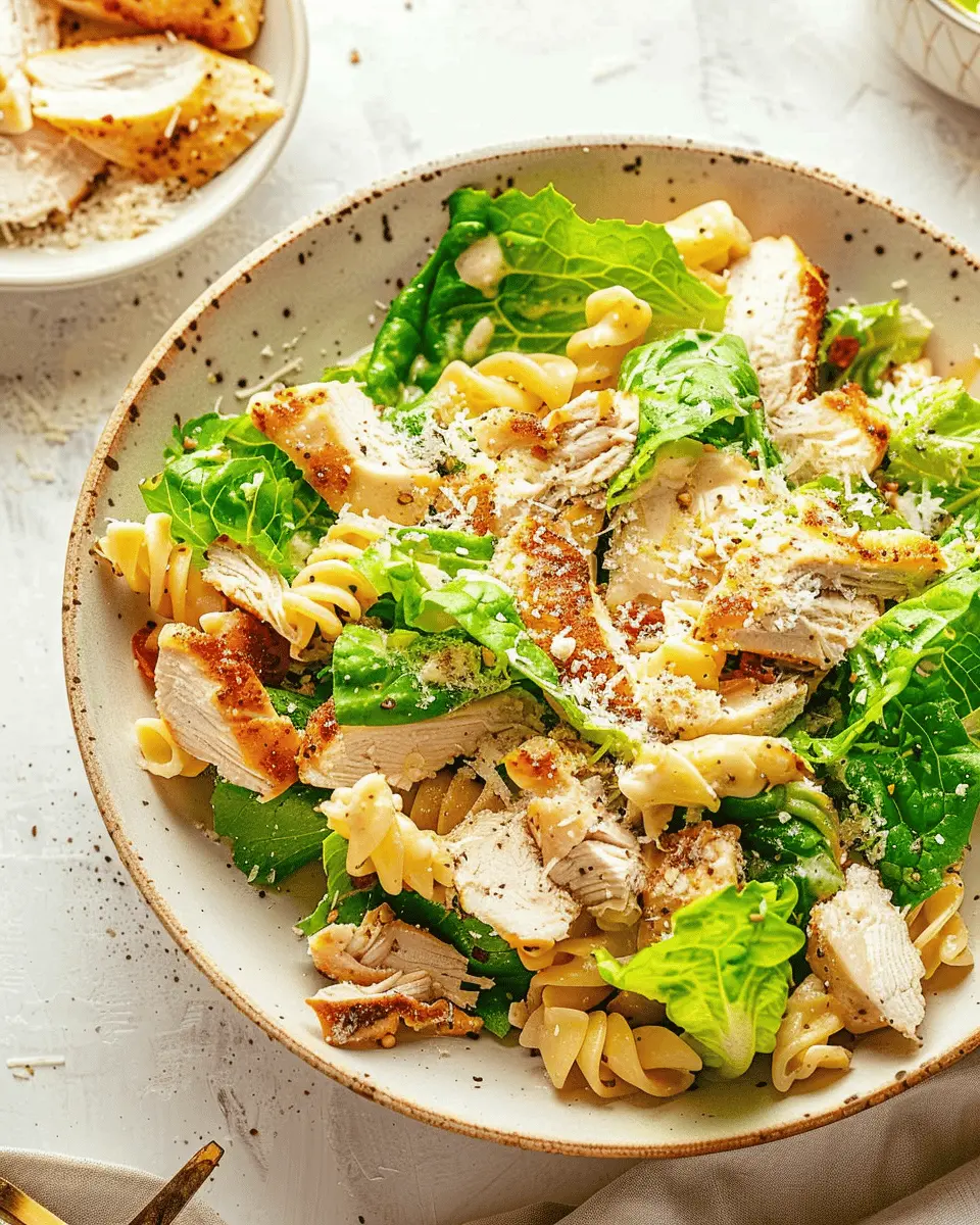 Chicken Caesar Pasta Salad: Easy, Creamy Delight for All!