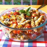 Chilled 4th of July Pasta Salad