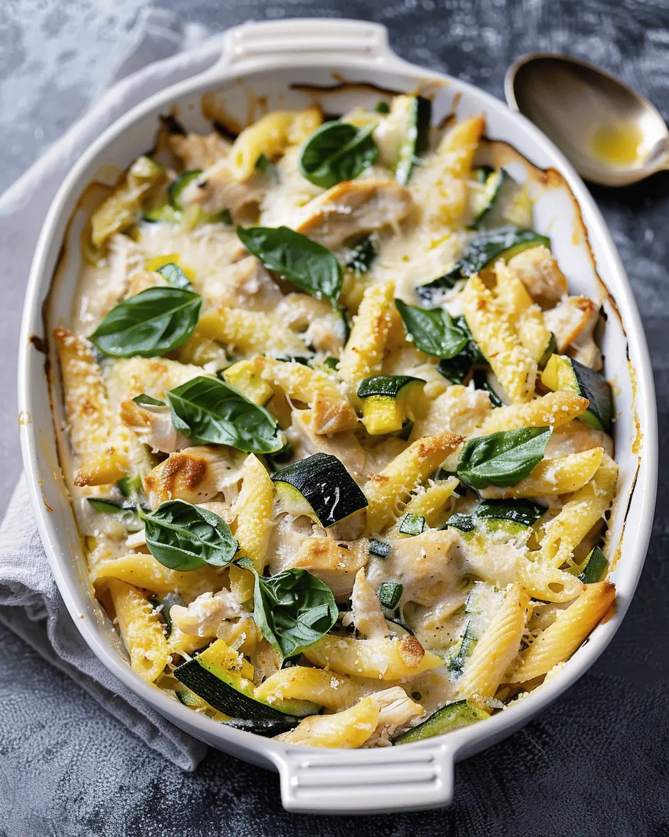 Creamy Baked Chicken Pasta with Zucchini: A Comforting Delight