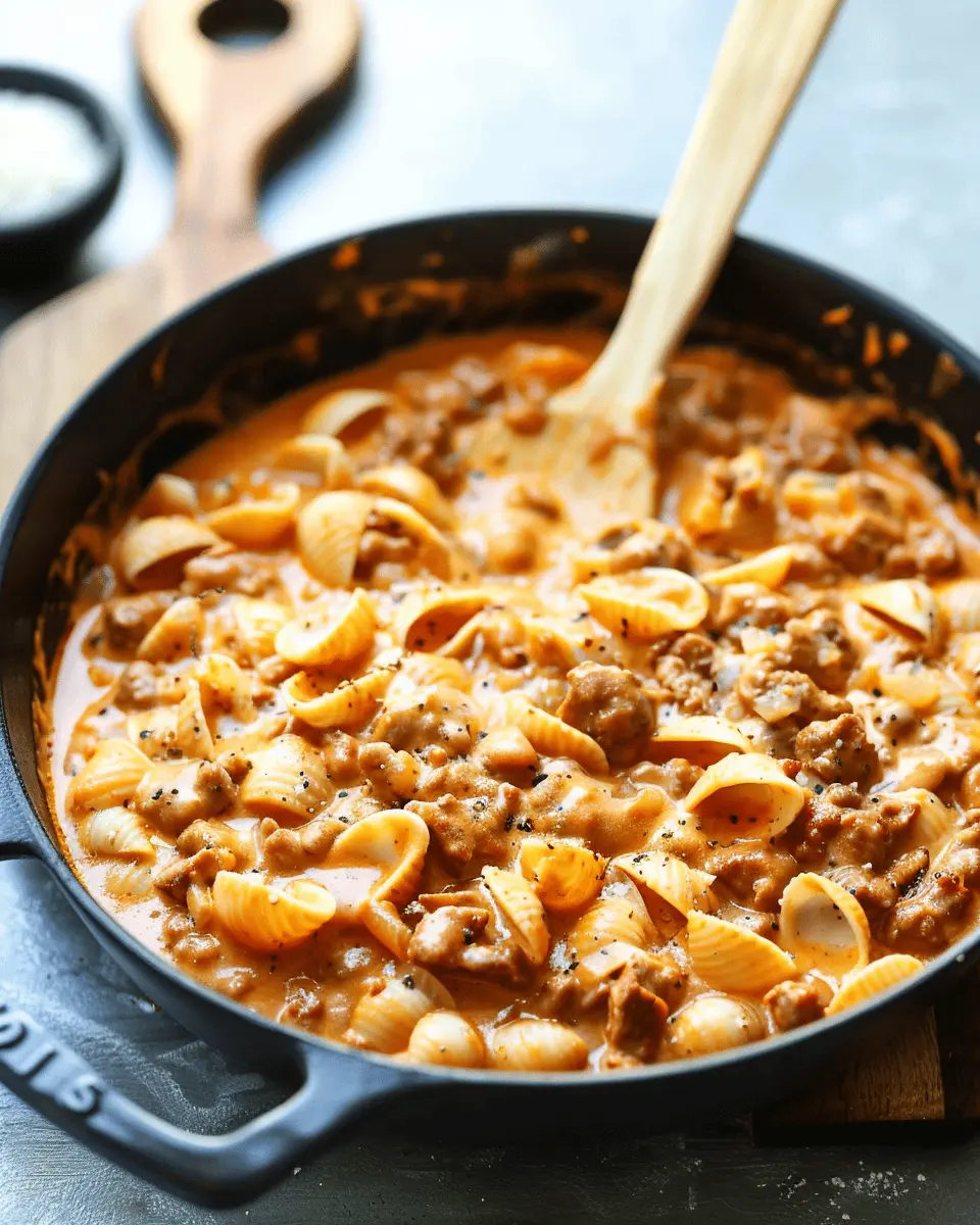 Creamy Beef and Shells: A Cozy, Indulgent Dinner Delight