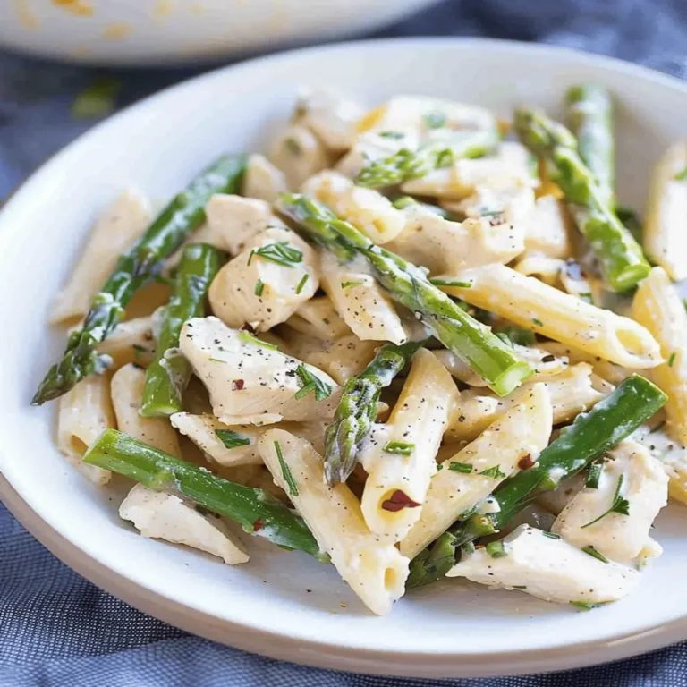 Creamy Chicken Asparagus Penne Pasta Asparagus