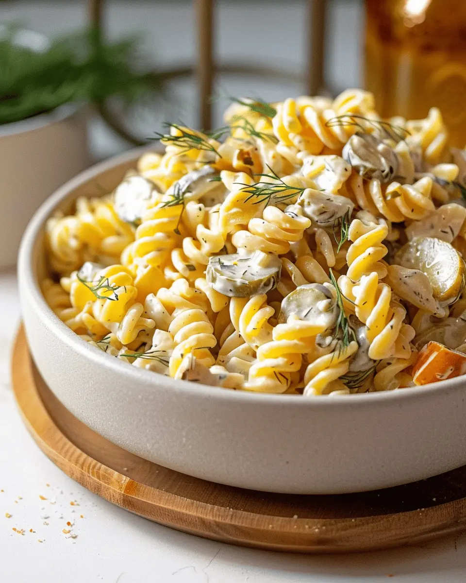 Dill Pickle Pasta Salad: Easy Recipe with Turkey Bacon Twist