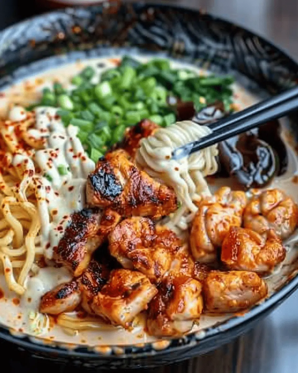 Fiery Chicken Ramen with Turkey Bacon: A Flavorful Home Delight