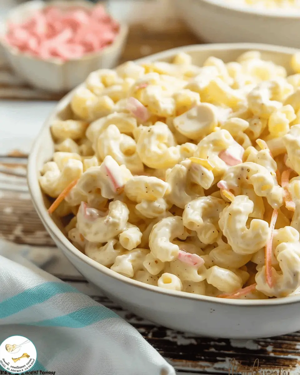 Hawaiian Macaroni Salad: The Best Twist with Turkey Bacon and Chicken Ham