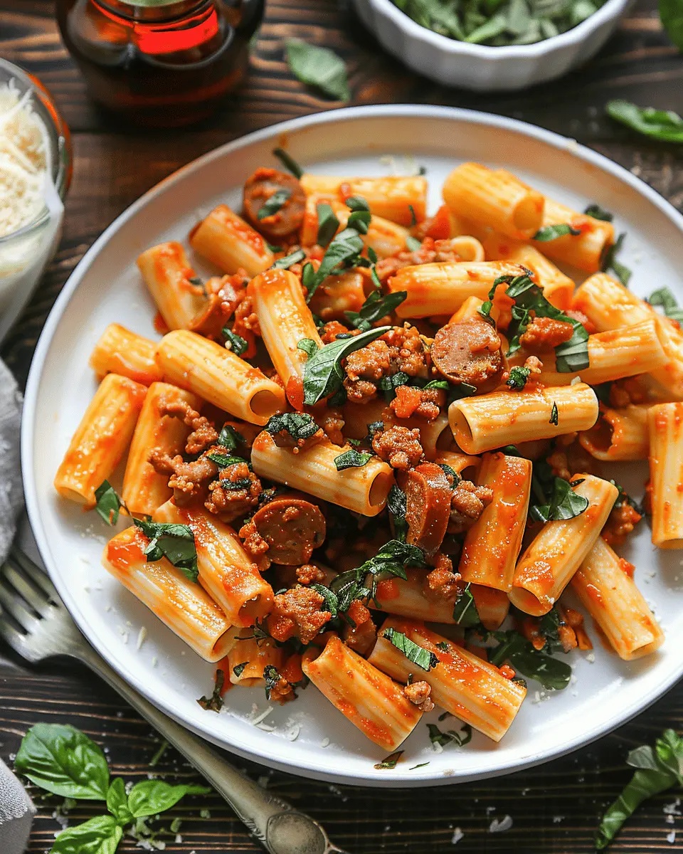 Italian Sausage Rigatoni Pasta: Easy Weeknight Comfort Dish