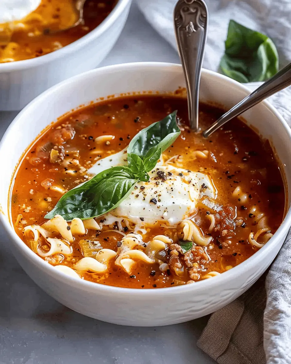 Lasagna Soup: The Best Comfort Dish with Turkey Bacon and Beef