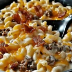 Loaded Bacon Cheeseburger Alfredo Pasta