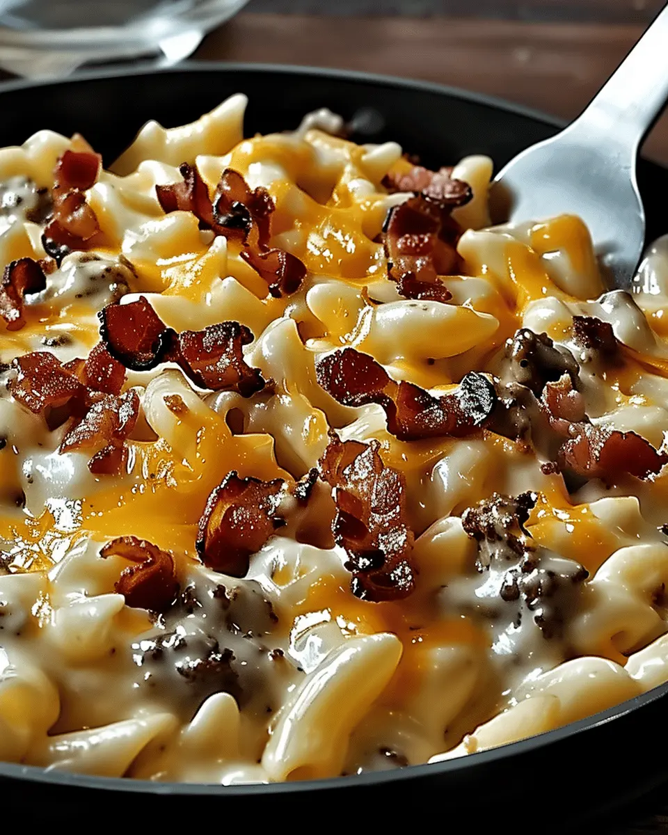 Loaded Bacon Cheeseburger Alfredo Pasta: An Indulgent Family Delight