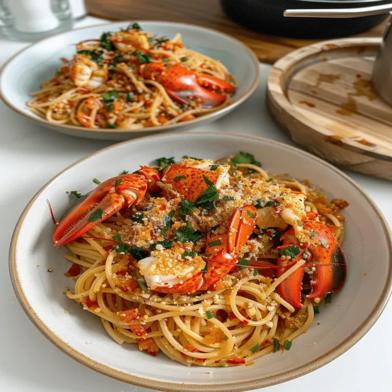 Lobster Spaghetti with Chili Breadcrumbs