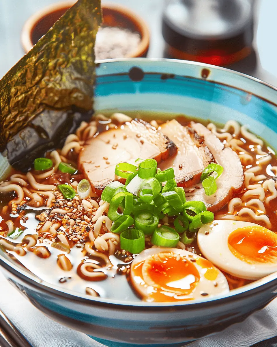 Shoyu Ramen Noodles: Easy Homemade Comfort with Turkey Bacon and Chicken Ham