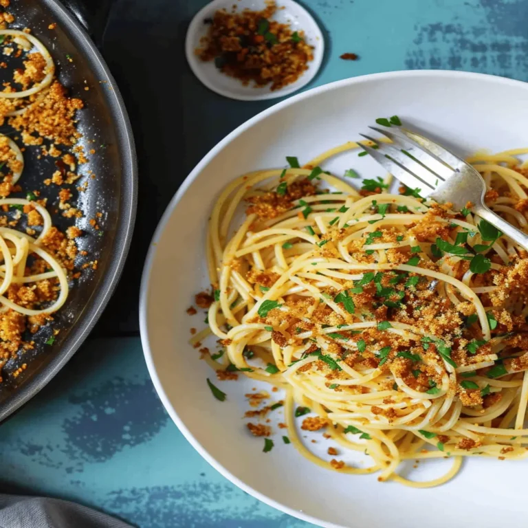 Spaghetti with Chili Breadcrumbs