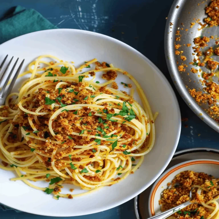 Spaghetti with Chili Breadcrumbs