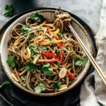 Spicy Peanut Soba Noodle Salad