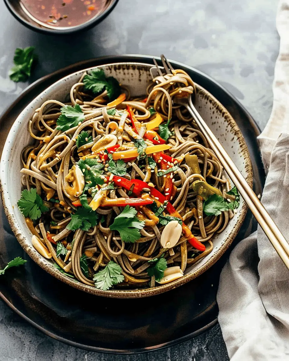 Spicy Peanut Soba Noodle Salad: A Fresh & Flavorful Delight