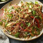 Spicy Peanut Soba Noodle Salad