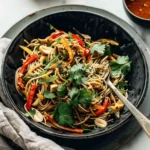 Spicy Peanut Soba Noodle Salad