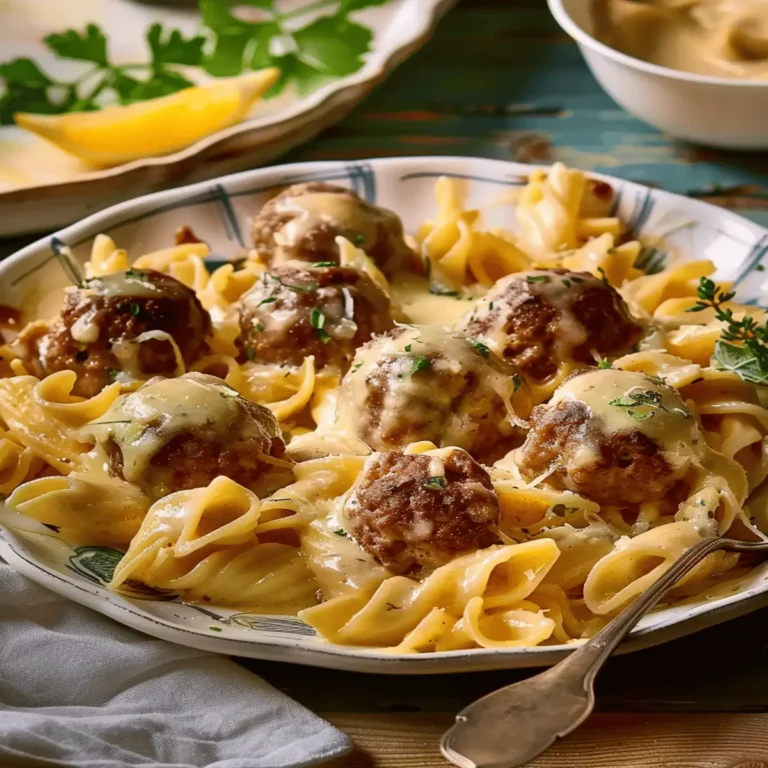 Swedish Meatball Pasta Bake