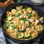 chicken zucchini pasta skillet