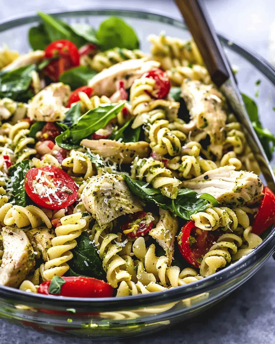 Chicken Pesto Pasta Salad: The Best Easy Recipe with Turkey Bacon