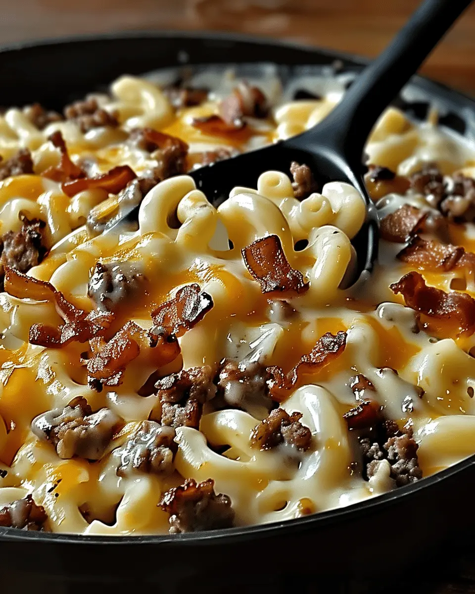 Loaded Turkey Bacon Cheeseburger Alfredo Pasta: A Decadent Twist