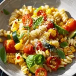 Summer Cavatelli with Corn, Tomatoes and Zucchini