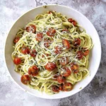 Pesto Pasta with Roasted Cherry Tomatoes