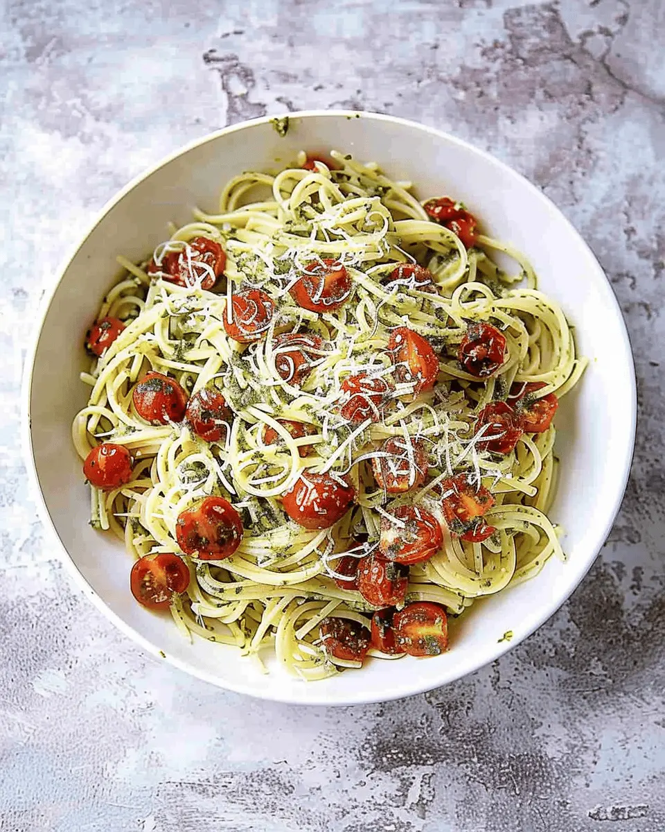 Pesto Pasta with Roasted Cherry Tomatoes: Easy Gourmet Comfort Food
