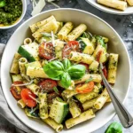 Grain Pasta with Pesto and Veggies