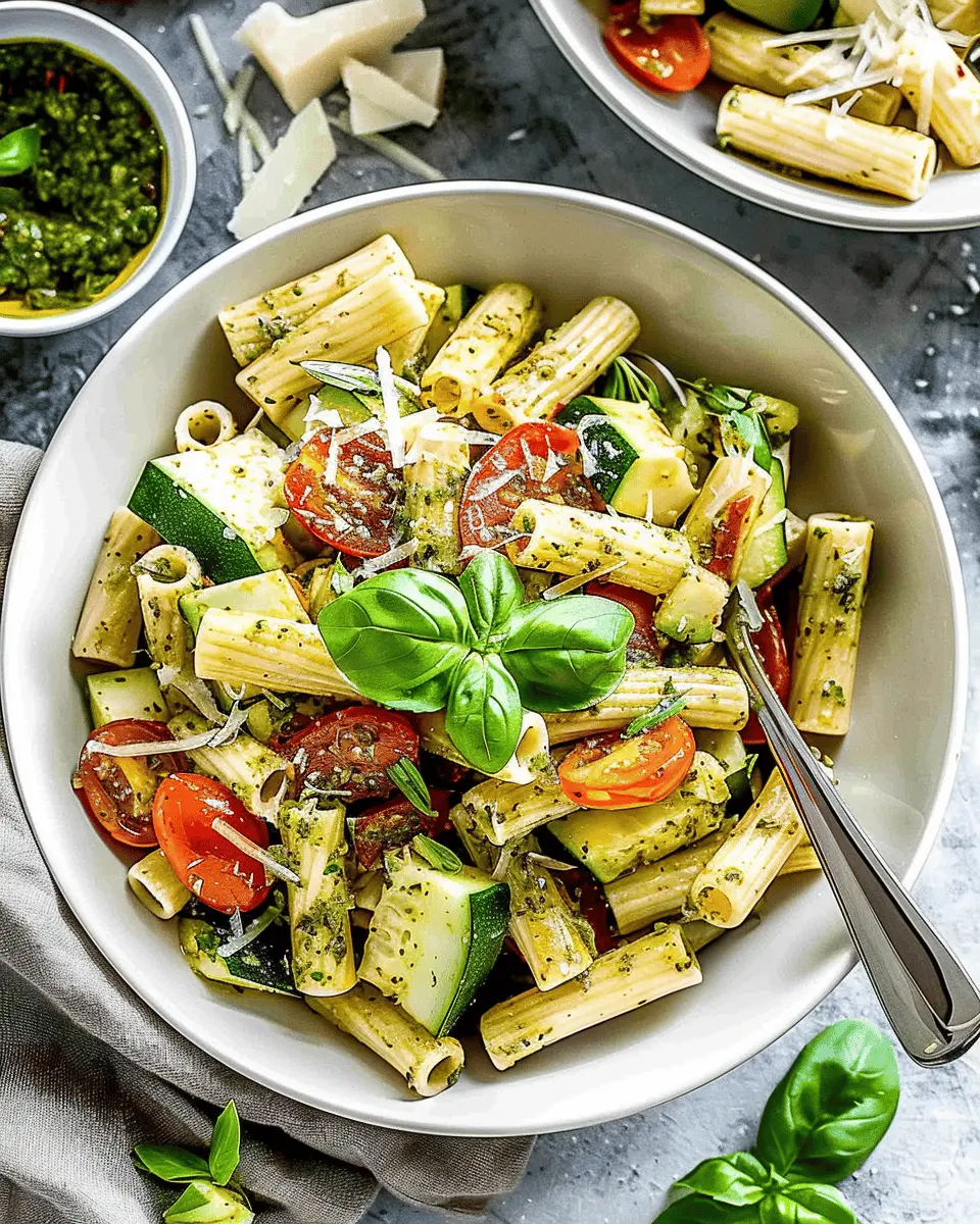 Grain Pasta with Pesto and Veggies: A Healthy, Flavorful Delight