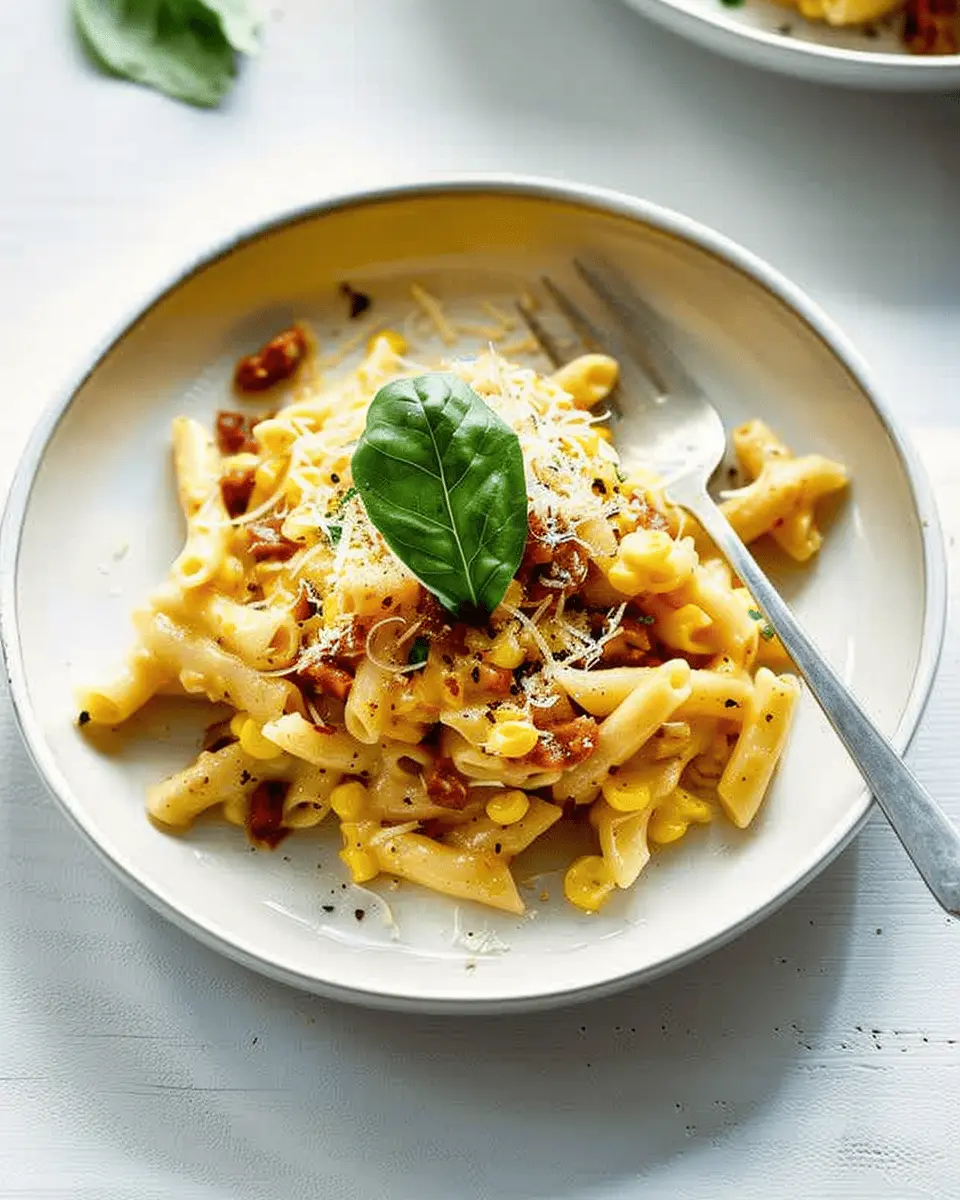 Spicy Corn Carbonara: A Flavorful Twist with Turkey Bacon