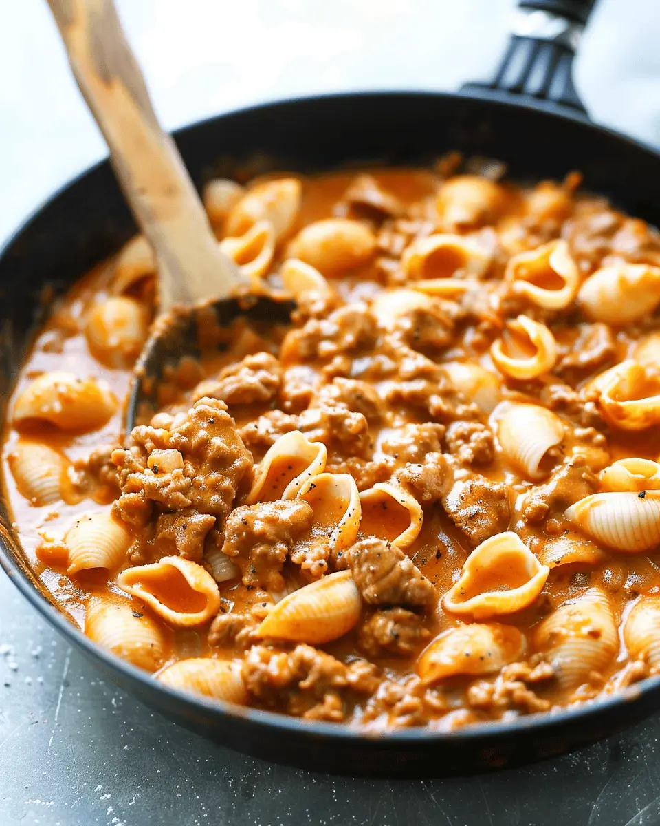 Creamy Beef and Shells: An Indulgent Comfort Food Delight