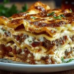 Parmesan Garlic Bacon Cheeseburger Lasagna