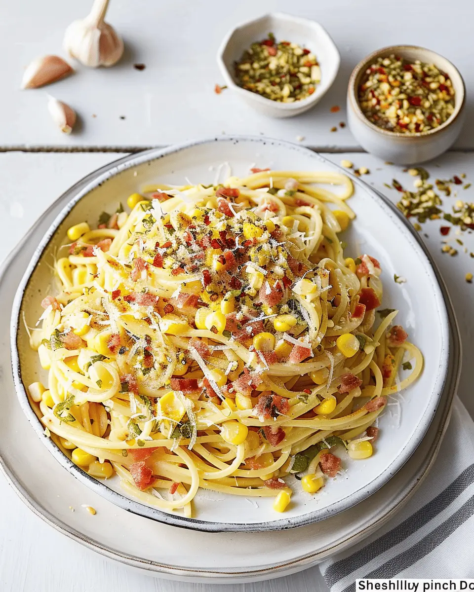 Spicy Corn Carbonara with Turkey Bacon: A Delicious Twist at Home