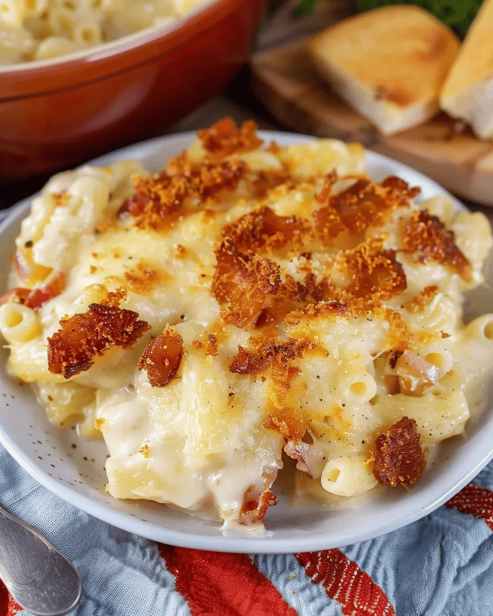 Chicken Ranch Macaroni and Cheese with Turkey Bacon Delight