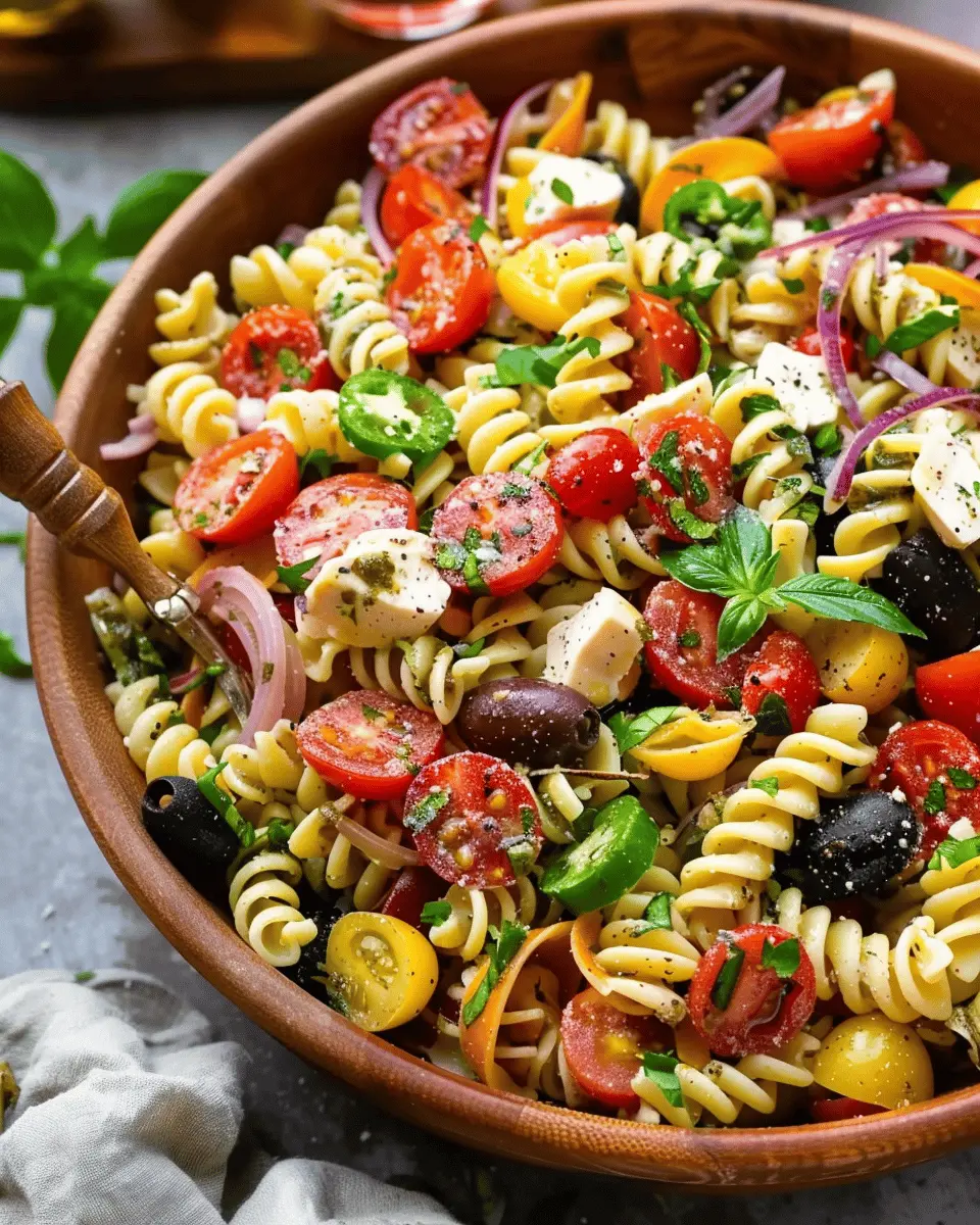 Italian Antipasto Pasta Salad: A Flavorful Twist with Turkey Bacon