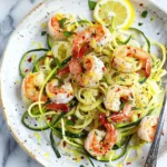 Lemon Garlic Shrimp Zucchini Noodle