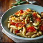 Summer Cavatelli with Corn, Tomatoes and Zucchini