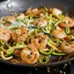 Lemon Garlic Shrimp Zucchini Noodle