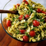 Pesto Pasta Salad with Cherry Tomatoes