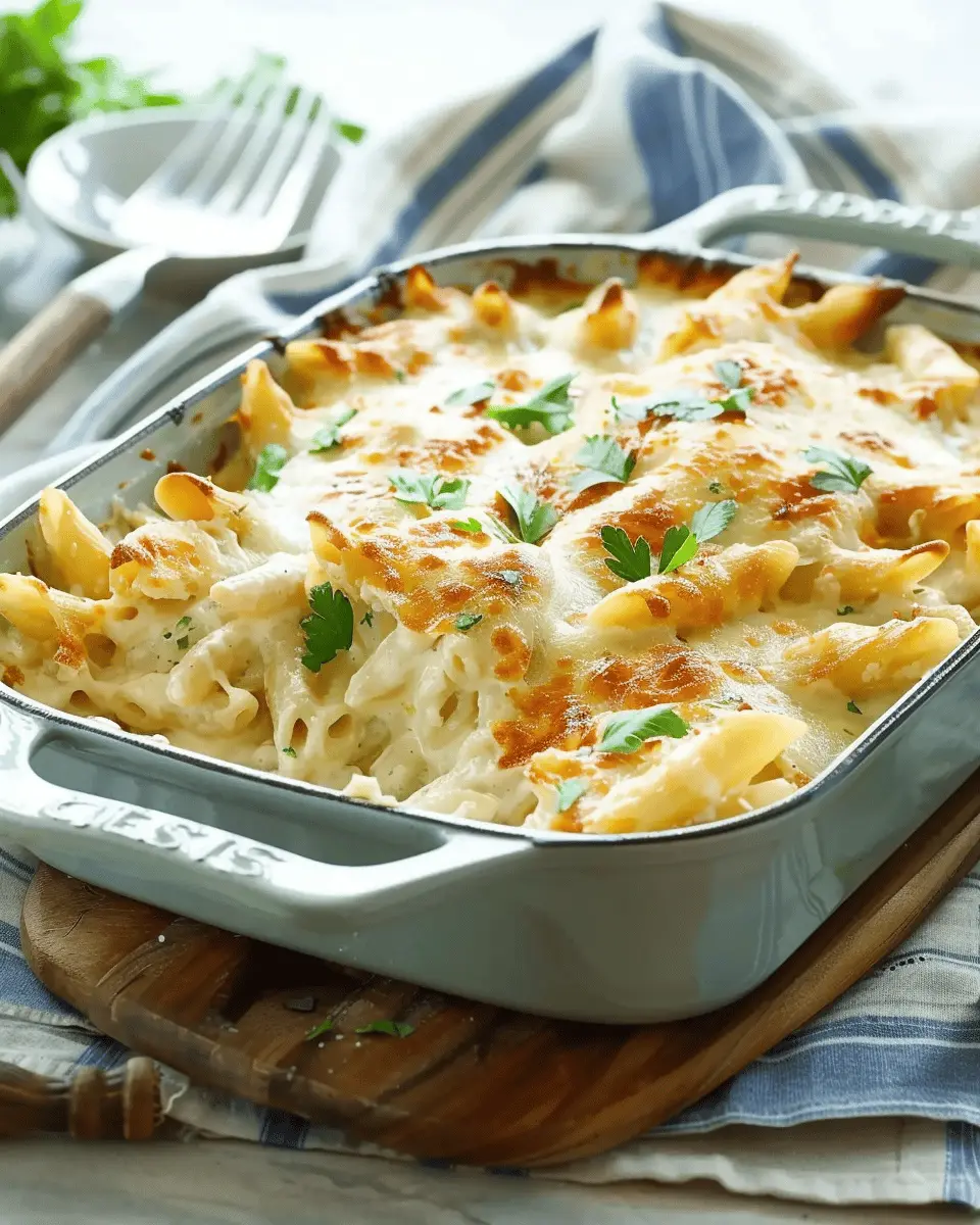 Chicken Alfredo Bake: Easy Comfort Food with Turkey Bacon Twist