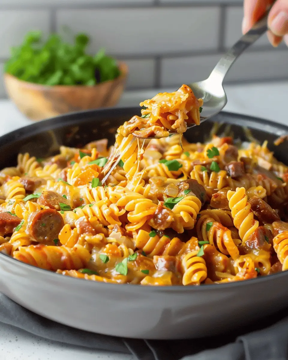 One Pot Cheesy Sausage Pasta: Easy Family Dinner Delight