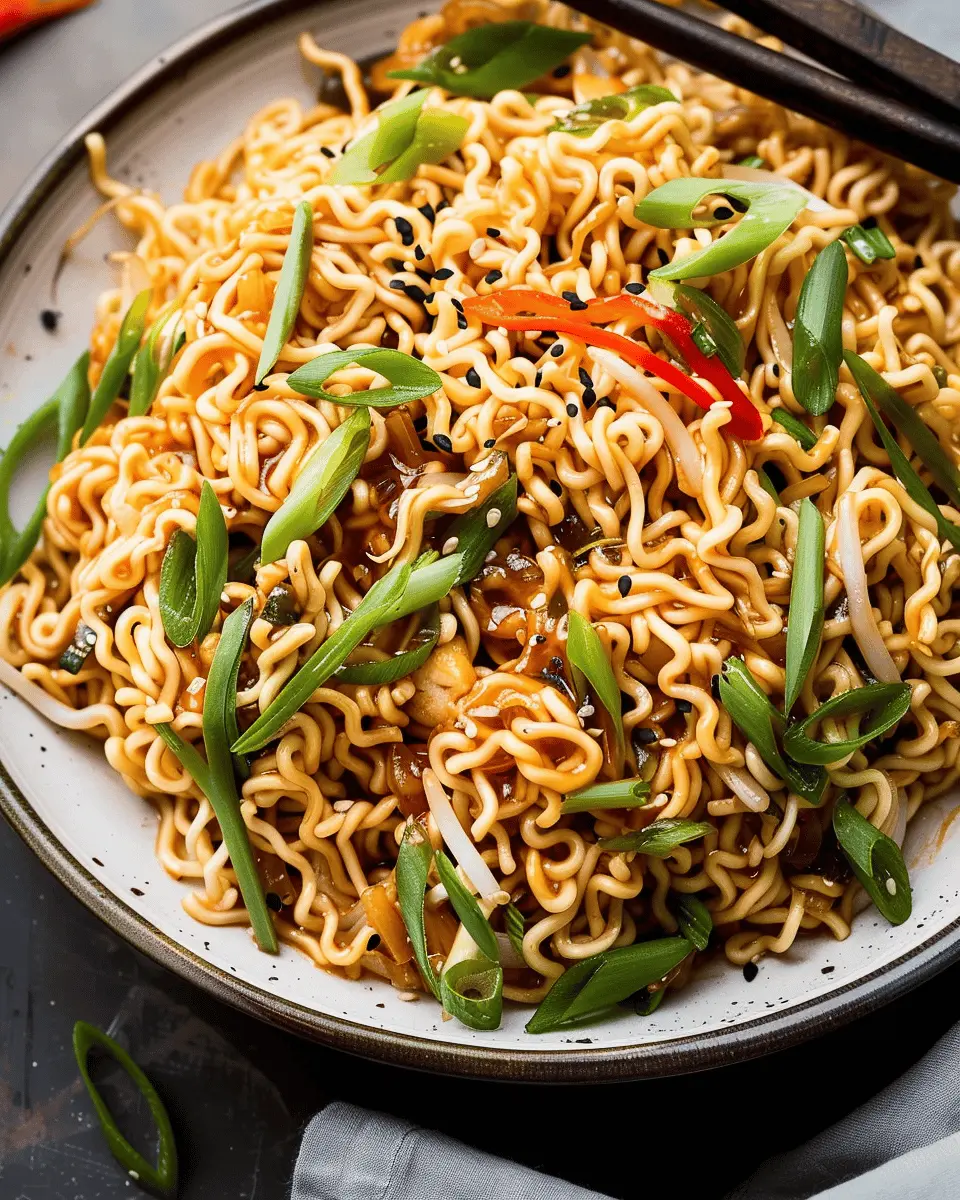 Saucy Ramen Noodles with Turkey Bacon: An Easy Comfort Meal