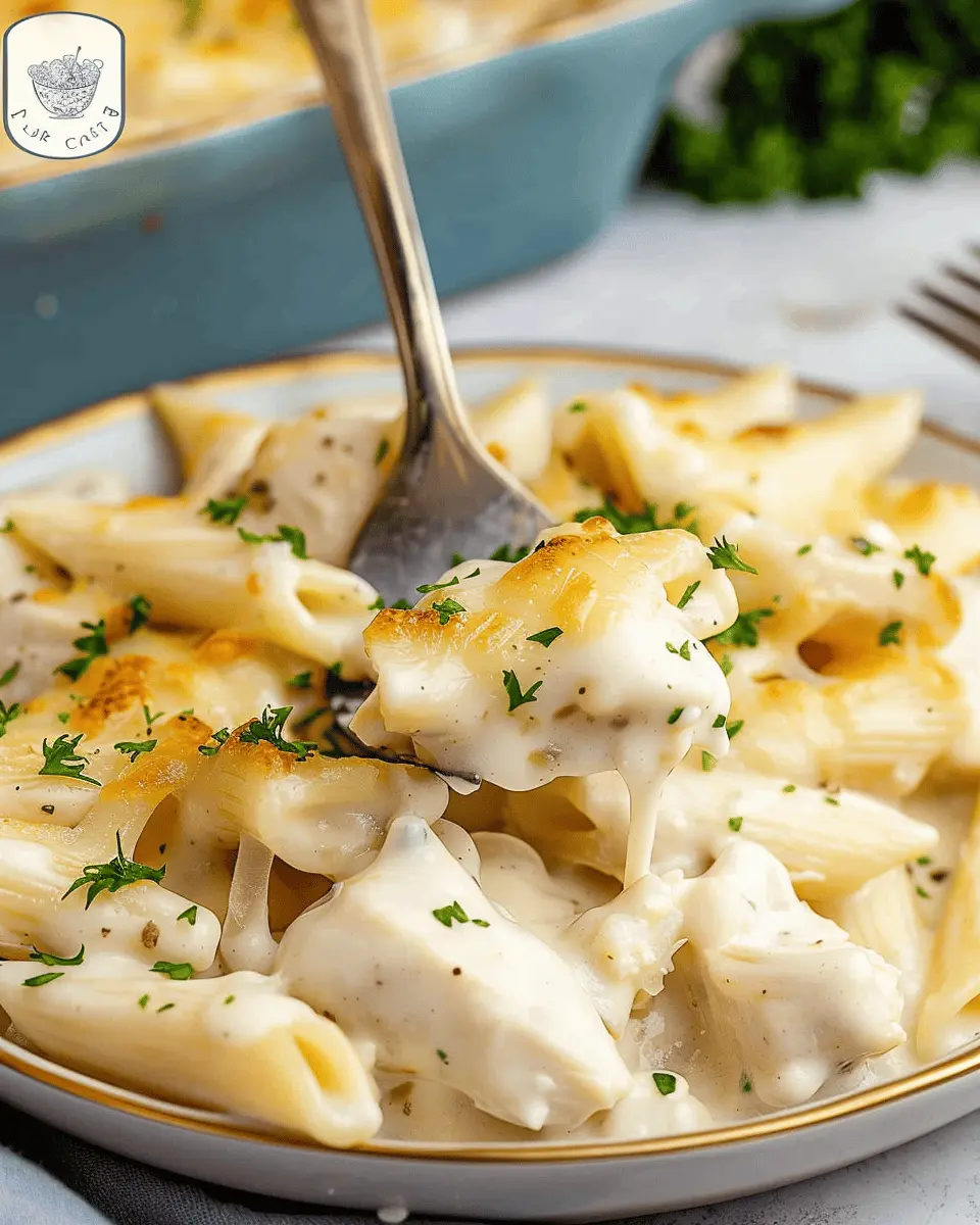 Chicken Alfredo Casserole with Turkey Bacon: A Comforting Delight