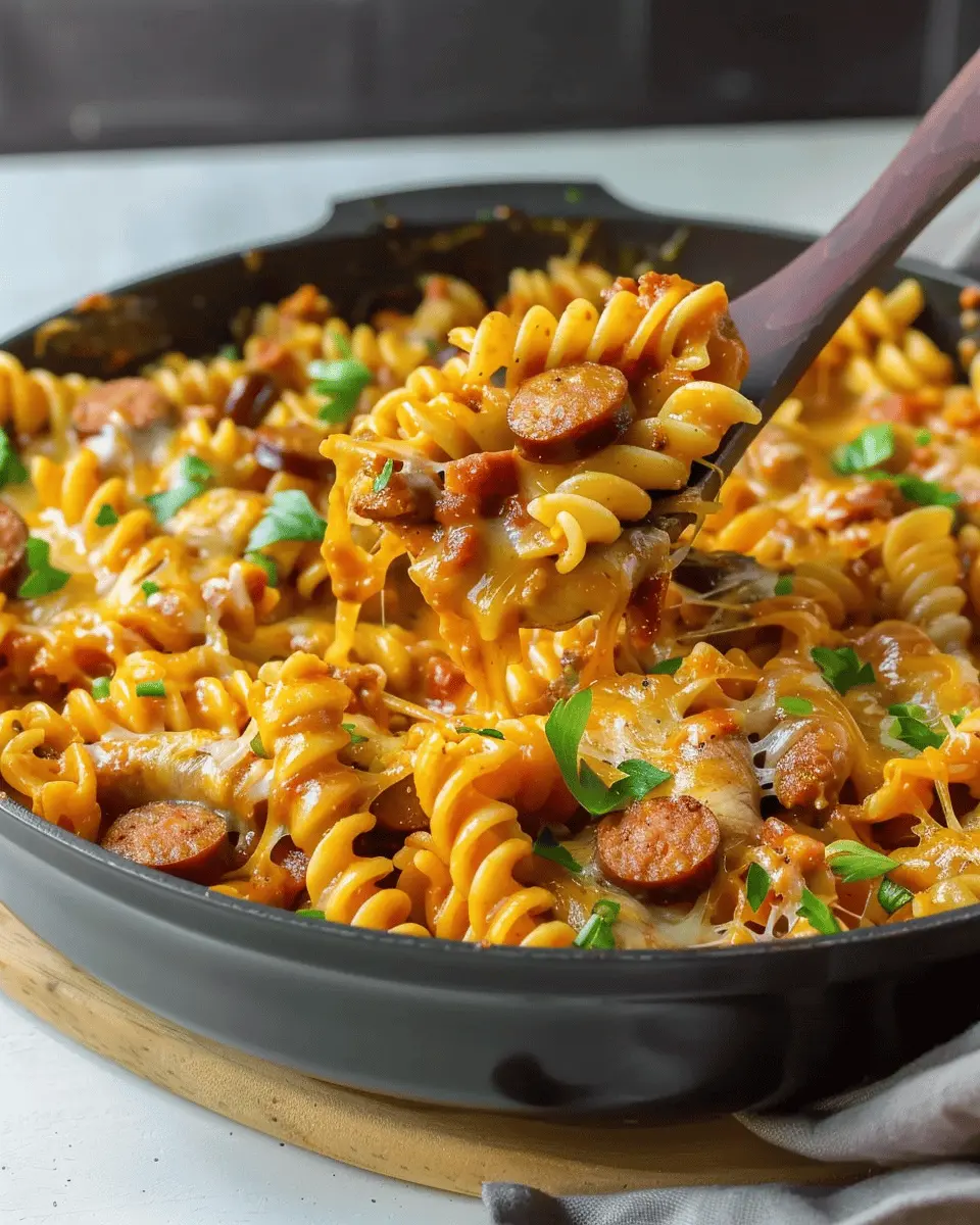 One Pot Cheesy Sausage Pasta That’s Easy and Irresistibly Delicious