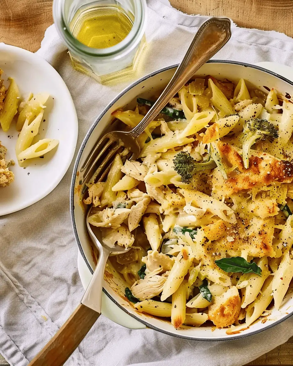 Chicken Alfredo Casserole: Easy Comfort Food with Turkey Bacon